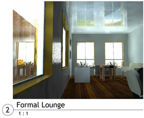 Formal lounge Revit render