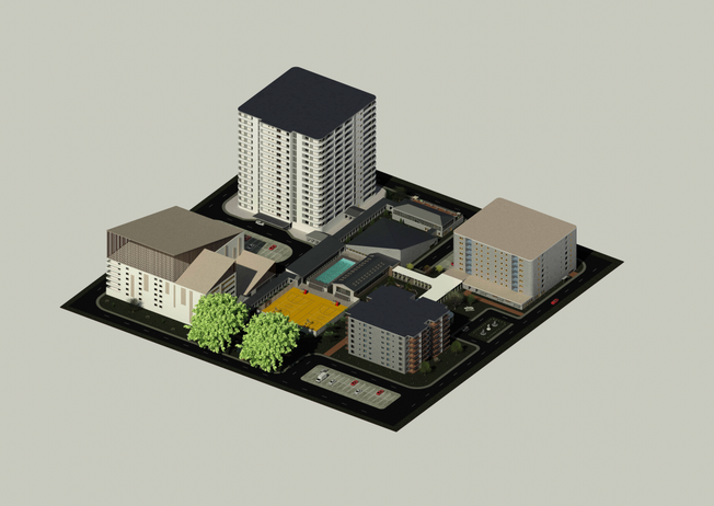 Revit model of the residential complex