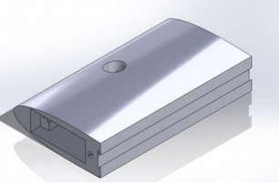 CAD model of NACA 0015 airfoil