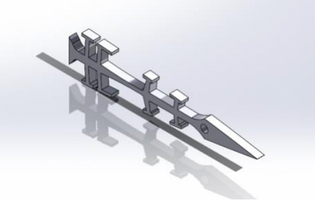 CAD model of compliant airfoil mechanism