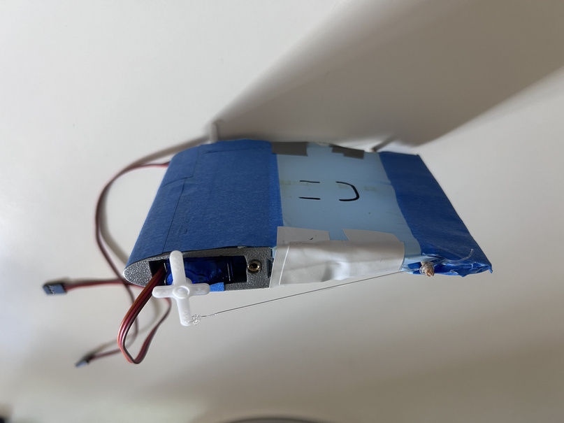 Morphing airfoil prototype mounted for testing