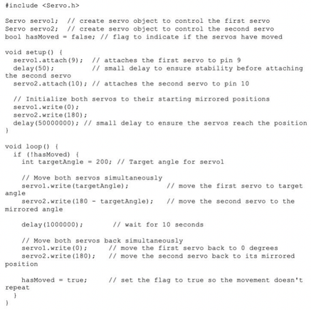 Arduino code used for airfoil testing